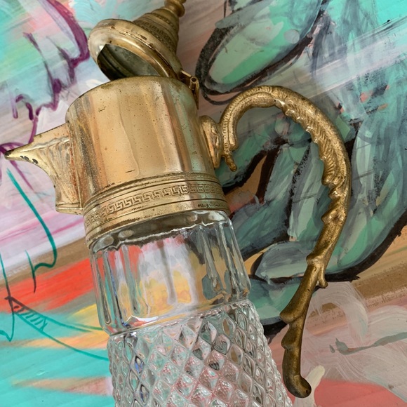 VINTAGE ITALIAN crystal liquid pitcher decanter - Picture 6 of 8